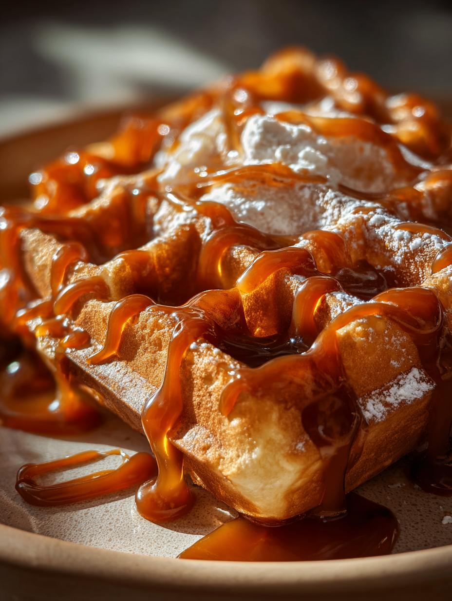 Crispy, Fluffy & Divine: The Best Salted Caramel Waffle Recipe